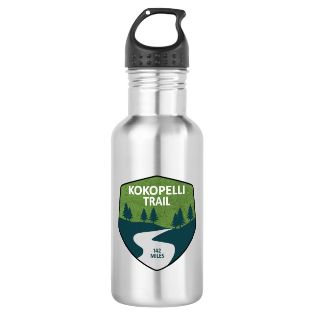 Kokopelli Trail Edelstahlflasche (Vorderseite)