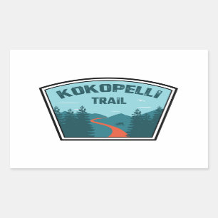 Kokopelli Trail Rechteckiger Aufkleber