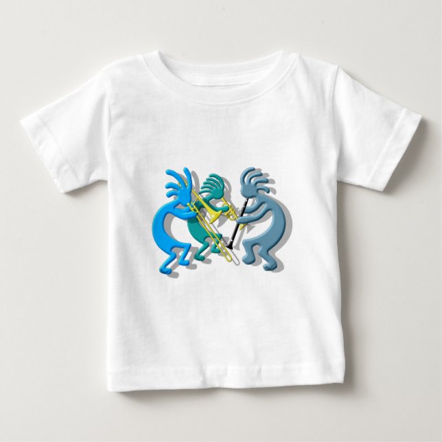 Kokopelli Trio Baby T-shirt (Vorderseite)