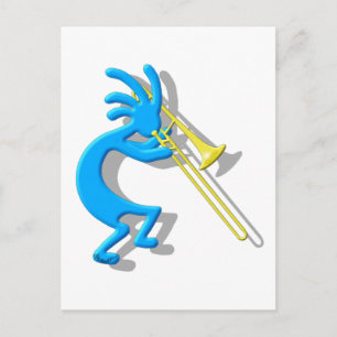Kokopelli Trombone Postkarte