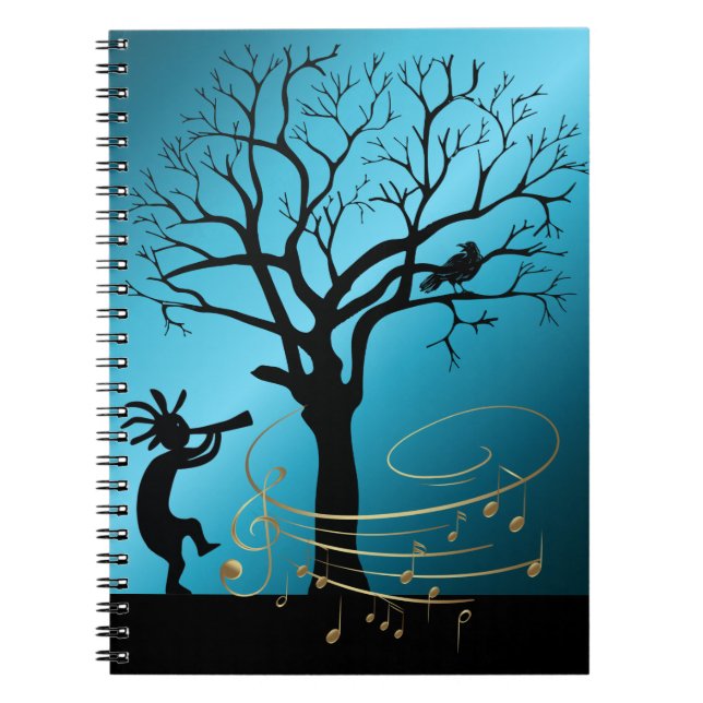 Kokopelli und das Ravens-Notebook Notizblock (Vorderseite)