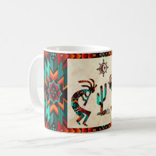 Kokopelli und Kakteen Kaffeetasse