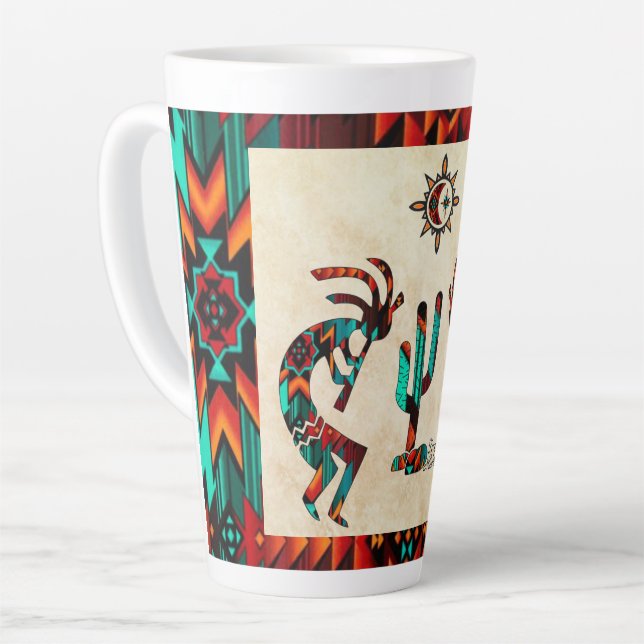 Kokopelli und Kakteen Milchtasse (Linke Ecke)