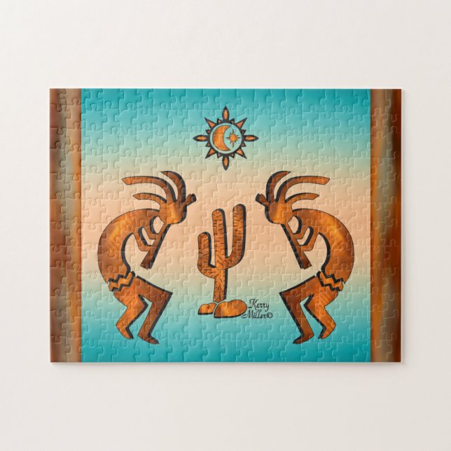 Kokopelli und Kakteen Puzzle (Horizontal)