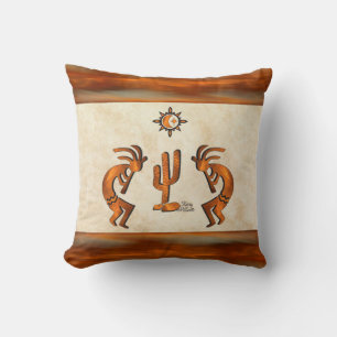 Kokopelli und Kaktus Kissen