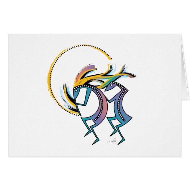 Kokopelli und Kokopelli Mana Card (Vorderseite (Horizontal))