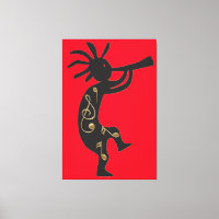 Kokopelli und Music Canvas Print