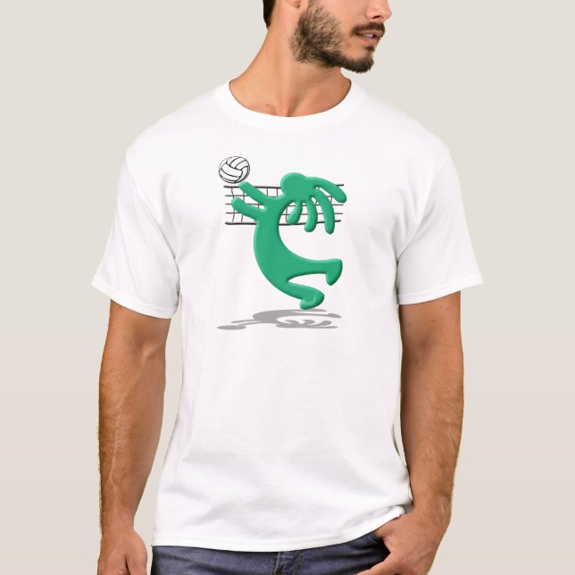 Kokopelli Ureinwohner-Volleyball T-Shirt (Vorderseite)