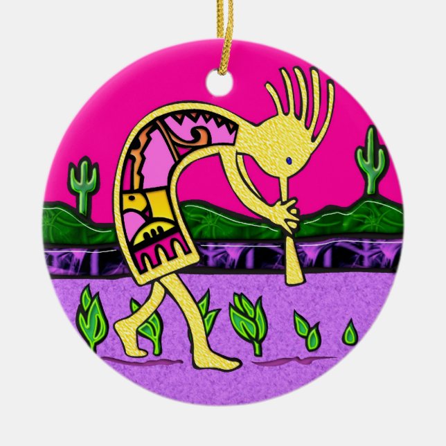 Kokopelli Viel Glück Ornament (Vorne)
