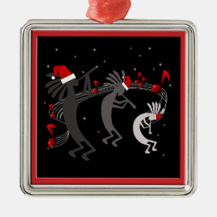 Kokopelli Weihnachtsfeier Silbernes Ornament