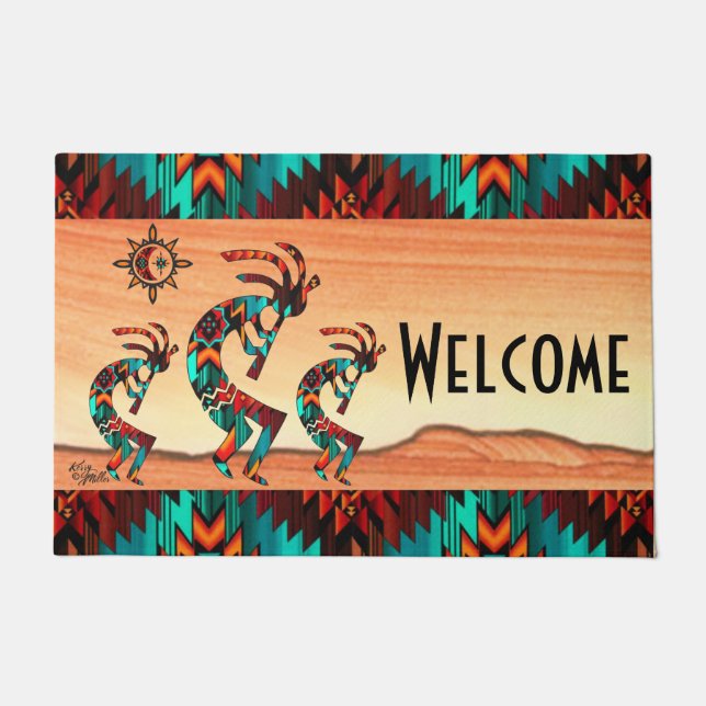 Kokopelli Welcome Doormat Fußmatte (Vorderseite)