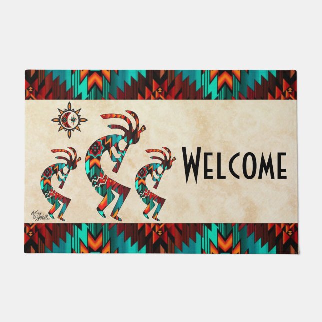 Kokopelli Welcome Doormat Fußmatte (Vorderseite)