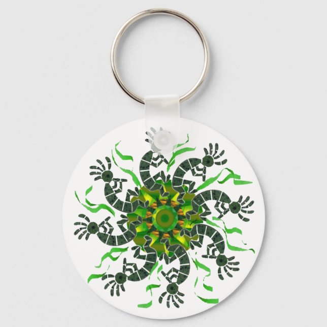 Kokopelli Wheel Schlüsselanhänger (Vorderseite)