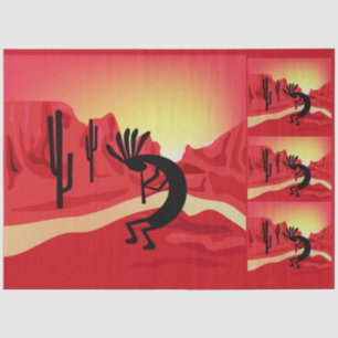 Kokopelli Wüste Sunset Southwest Decoupage Set Seidenpapier