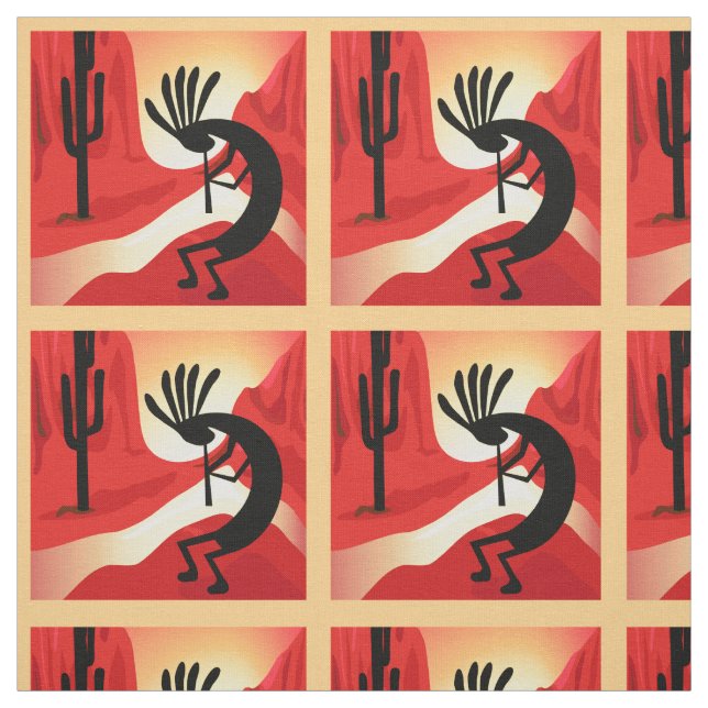 Kokopelli Wüste Sunset Southwest Stoff (Muster)