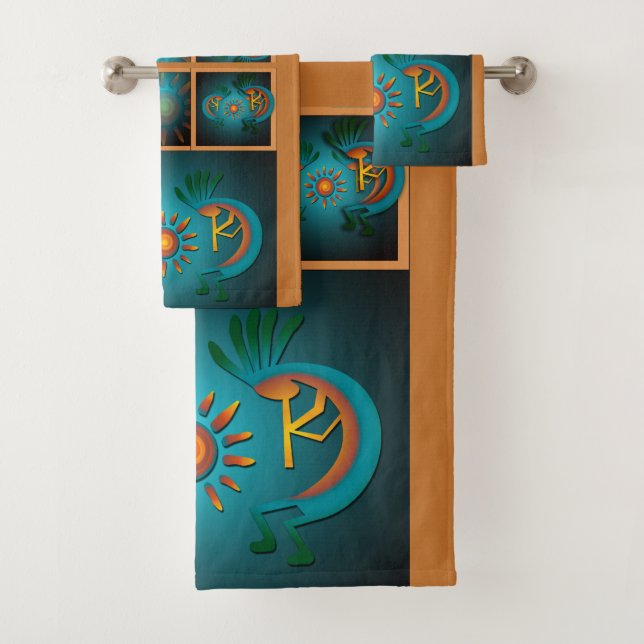 Kokopellii mit Aquamariner Gestaltung von Sun Badhandtuch Set (Insitu)