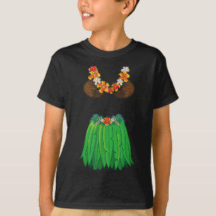 Kokos-BH-Grasröcke Lei Blumen Sommerparty T-Shirt