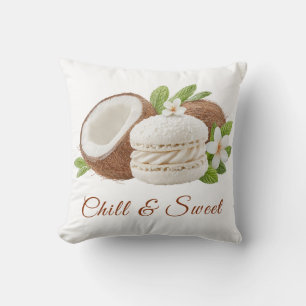 Kokos-Eis-Sandwich-Tag-Wasserfarbe Kissen