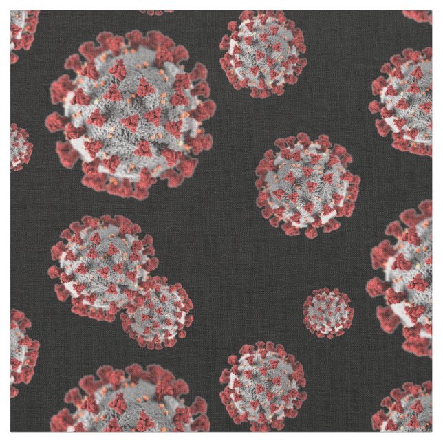 Kokos-Erreger Coronavirus-nahtloses Muster Stoff (Nahaufnahme)