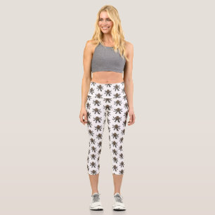 Kokoskrebs Cartoon-Illustration Capri Leggings