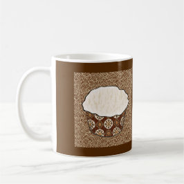 Kokoskuchen, japanischer Swirbeluntergrund Tasse