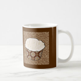 Kokoskuchen, japanischer Swirbeluntergrund Tasse