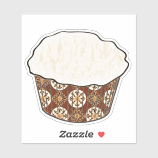 Kokoskuchen, Schokoladenbraun Aufkleber