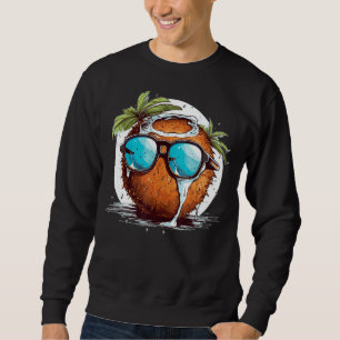 Kokosmilch mit lustiger Sonnenbrille Sweatshirt