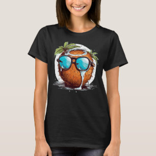 Kokosmilch mit lustiger Sonnenbrille T-Shirt