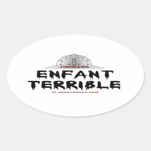 Kokosnass, entsetzlich furchtbar, Halsraucher, Öl, Ovaler Aufkleber