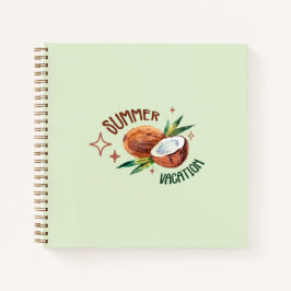 Kokosnuss minimal tropisches ästhetisches Sommer Notizbuch