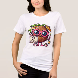 Kokosnuss mit ungerader Tri-Blend shirt