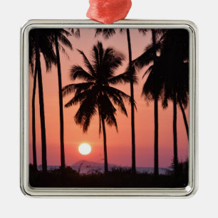 Kokosnuss-Palme-Landschaft Ornament Aus Metall