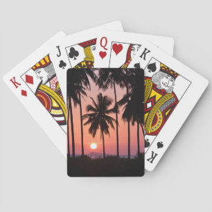 Kokosnuss-Palme-Landschaft Spielkarten