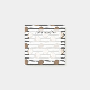 Kokosnüsse auf Grunge Streifen Muster Post-it Klebezettel