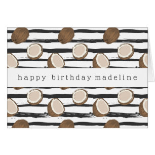 Kokosnüsse auf Schmutz Stripes Muster