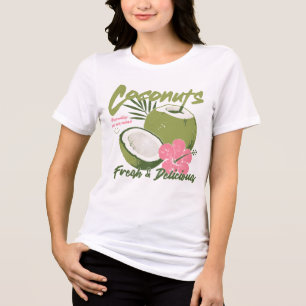 Kokosnussparadies Tropische Blumen Tri-Blend Shirt