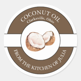 Kokosöletikett Runder Aufkleber