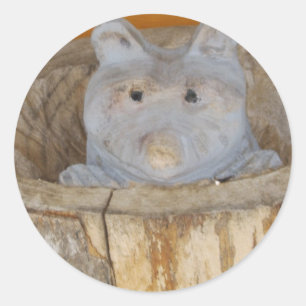 Kokospalme Runder Aufkleber