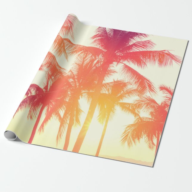 Kokospalmen an der tropischen Küste Geschenkpapier (Ungerollt)