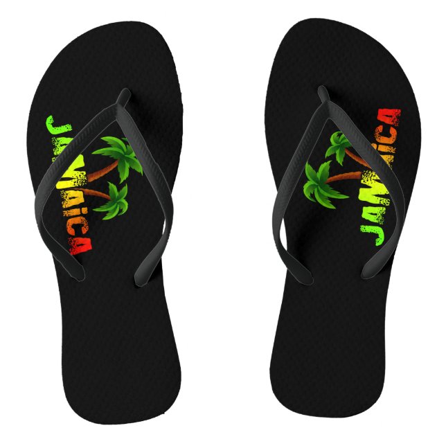 Kokospalmen aus Jamaika, bunt Flip Flops (Fußbett)