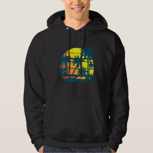 Kokospalmen Bäume Sommerurlaub Strand tropisch Hoodie