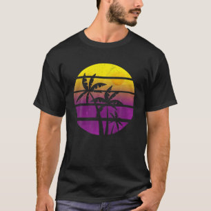 Kokospalmen Bäume Sommerurlaub Strand tropisch T-Shirt