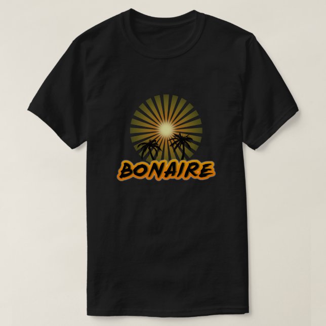 Kokospalmen Bonaire Silhouette T-Shirt (Design vorne)
