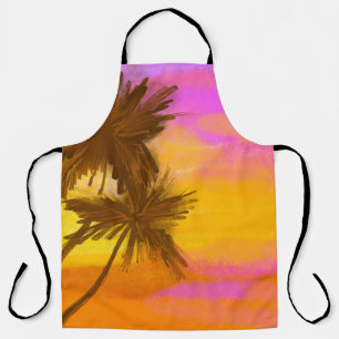 Kokospalmen, tropisches Sommerthema. Schürze