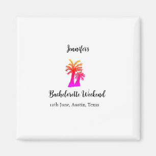 Kokospalmenklub am Wochenende Bachelorette Name Magnet