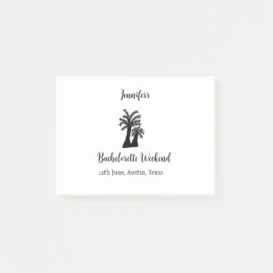 Kokospalmenklub am Wochenende Bachelorette Name Post-it Klebezettel