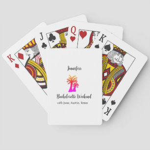 Kokospalmenklub am Wochenende Bachelorette Name Spielkarten