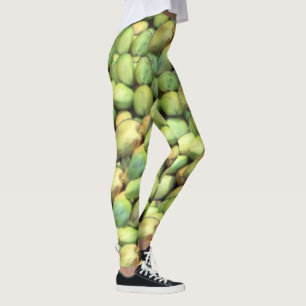 Kokospalmenmuster aus tropischem Obst Leggings