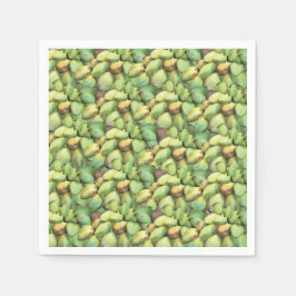 Kokospalmenmuster aus tropischem Obst Serviette